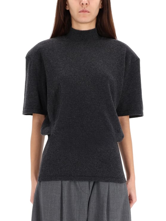 Jacquemus Grey High Neck Sweater