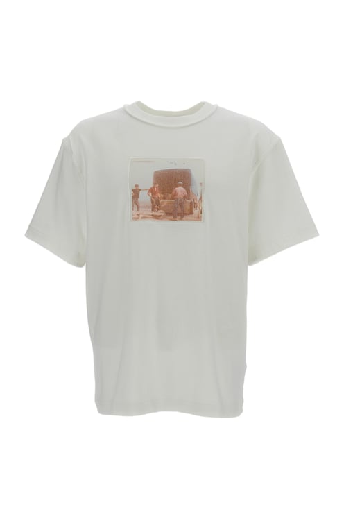Jacquemus White Photographic Print Cotton-Blend T-Shirt
