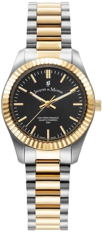 Jacques du Manoir Jacques du Manoir Horloge JWL03906 Inspiration Prime Staal Bi-color Quartz Swiss Made 50m Waterdicht 31mm
