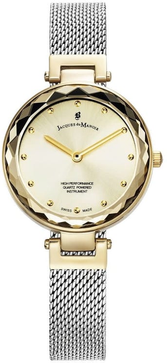 Jacques du Manoir Jacques Du Manoir Horloge JWL04304 Selena Staal Bi-color Swiss made met Mesh Horlogeband