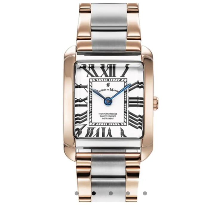 Jacques du Manoir Jacques Du Manoir Horloge JWL04404 Emily Staal Bi-color Roséplate Quartz Swiss Made Vierkant