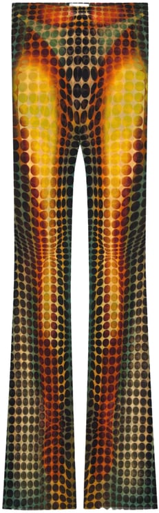 Jean Paul Gaultier Re-edition Flare Trousers Orange/blue/brown