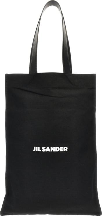 Jil Sander Jil Sander Black Cotton Tote Bag