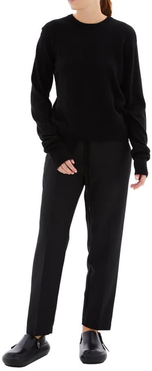 Jil Sander Black Cashmere Crew Neck Sweater