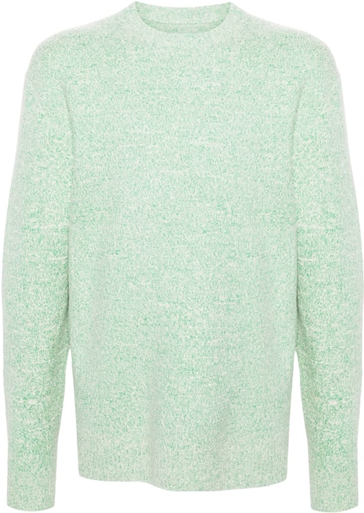 Jil Sander Green Textured Knit Viscose Sweater
