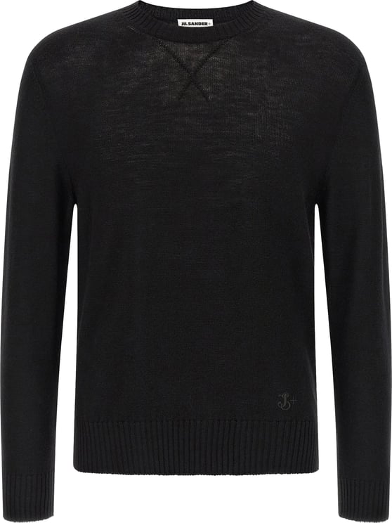 Jil Sander Black Fine Knit Merino Sweater