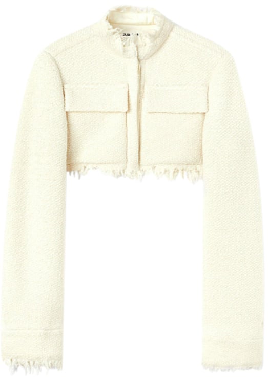 Jil Sander Ls Knitted Crop Jacket Beige
