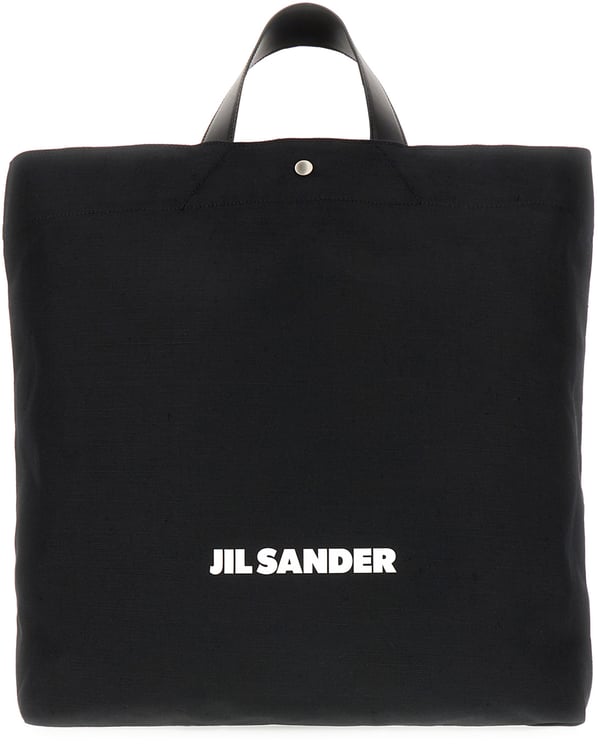 Jil Sander Jil Sander Black canvas shopping bag