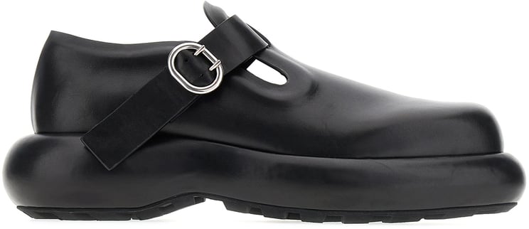 Jil Sander Jil Sander Black leather buckle shoes
