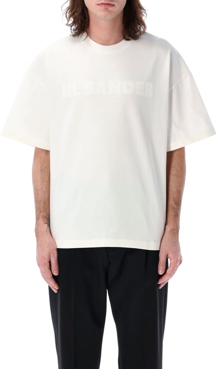 Jil Sander Tshirt Logo Tonal Porcelain