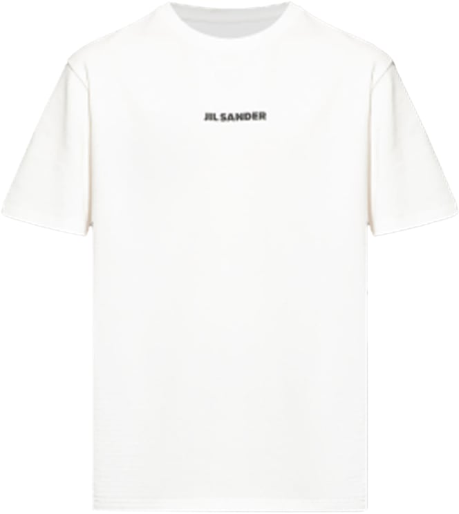 Jil Sander T-shirt met bedrukt logo, wit