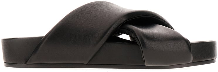 Jil Sander Jil Sander Black nappa leather slippers