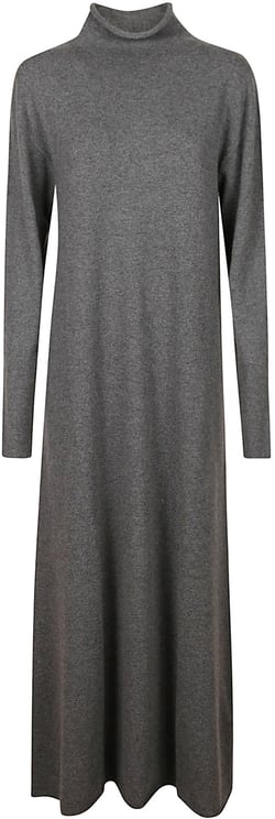 Jil Sander Relaxed Fit Midi Dress With Mock Neck And Long Sleeves