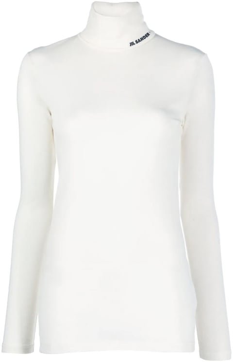 Jil Sander Logo Turtleneck Natural