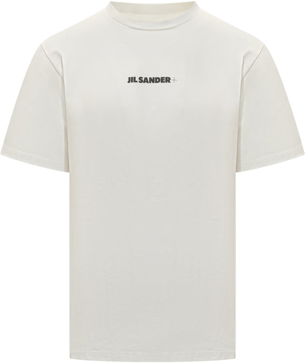 Jil Sander T-shirt Bianca con Logo Minimal Jil Sander