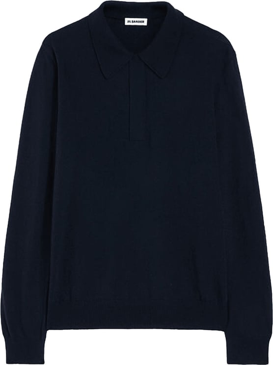Jil Sander KNIT LONG SLEEVE POLO SHIRT