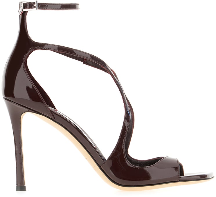 Jimmy Choo Jimmy Choo Aubergine leather Azia sandals