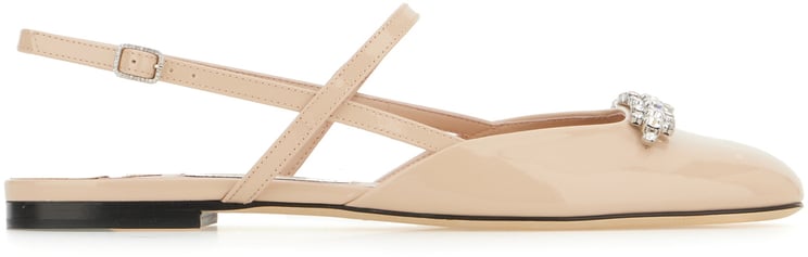 Jimmy Choo Jimmy Choo Pastel pink leather Belinda ballerinas