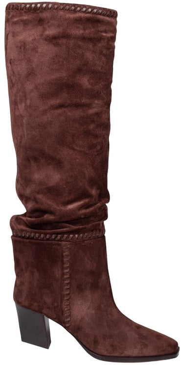 Jimmy Choo Jimmy choo hart stitch knee boot 60 in chocolate suede
