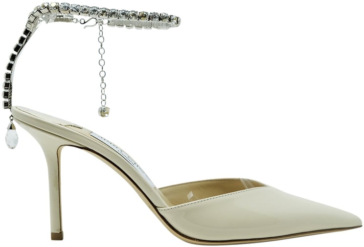 Jimmy Choo JIMMY CHOO J000155420 IVORY PATENT LEATHER SAEDA SLINGBACK