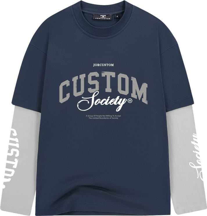 JORCUSTOM Customsociety longsleeve blue