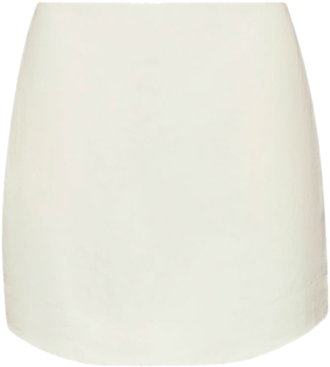J.W. Anderson Curved Hem Mini Skirt Off White