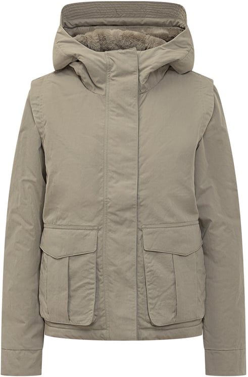 K-WAY Giacca K-Way con Cappuccio e Fodera in Pelliccia Sintetica