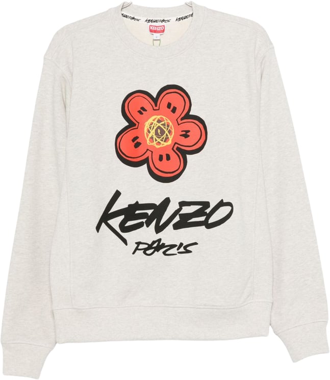 Kenzo Flower Graphic Print Cotton Sweatshirt