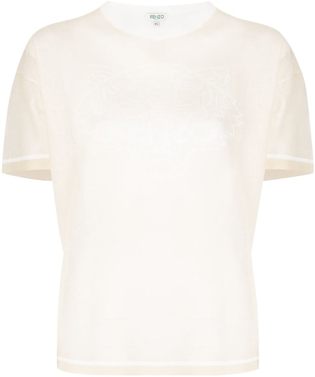 Kenzo Tiger Logo Mesh Knitted T-shirt