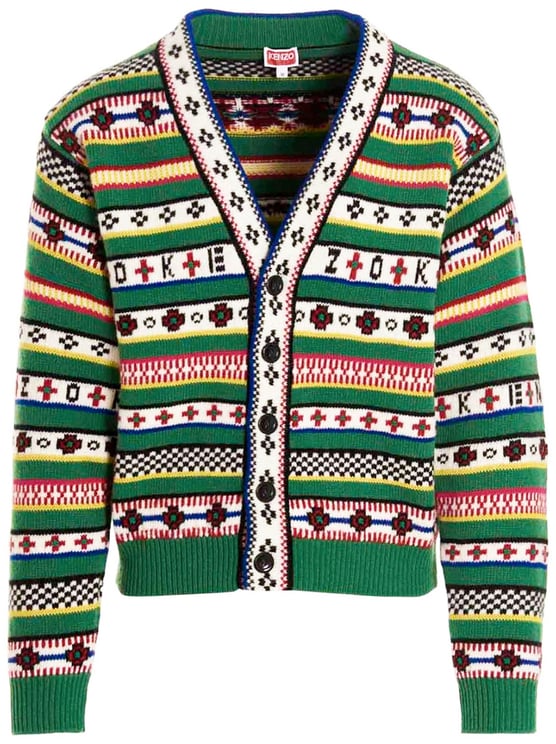 Kenzo Fairisle Jacquard Cardigan