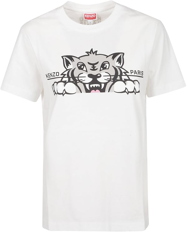 Kenzo Kenzo Happy Tiger Loose T-shirt White