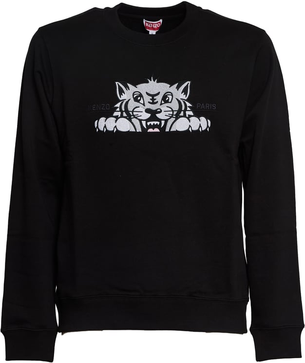 Kenzo Felpa Ricamata Kenzo Happy Tiger Di Cotone