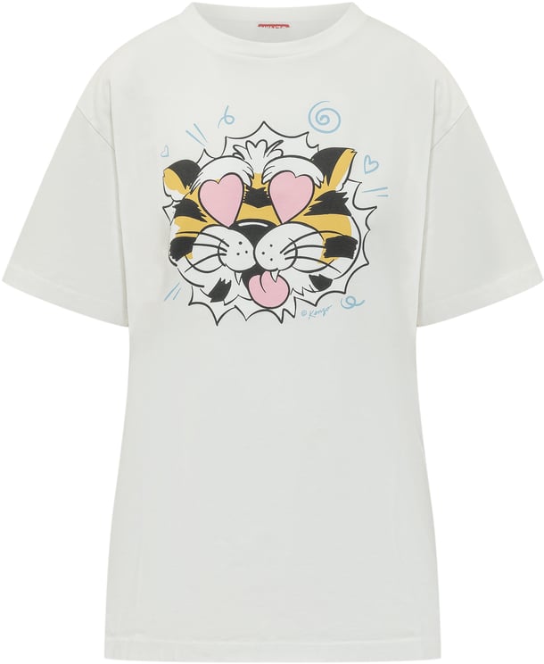 Kenzo T-Shirt Oversize con Stampa Tigre