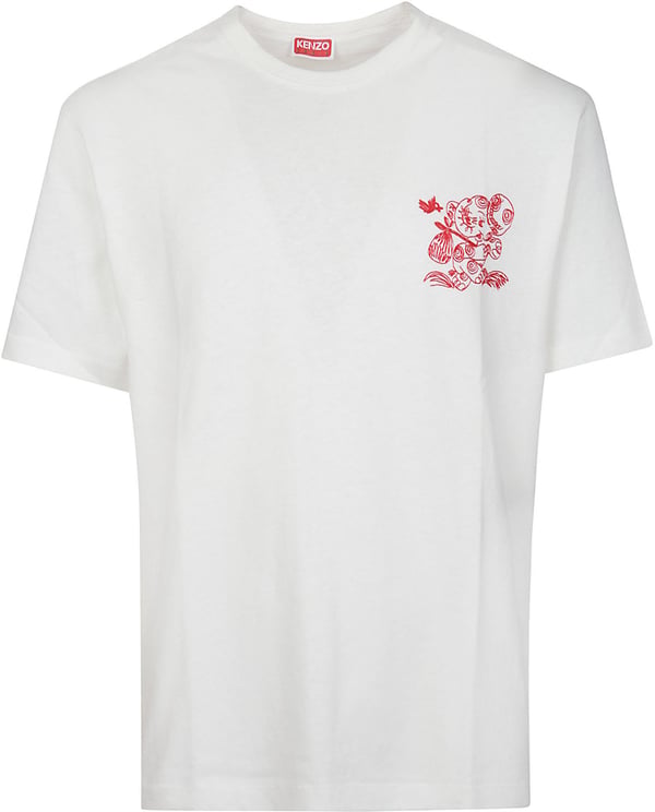 Kenzo Gots Cartoon Outlined Classic T-shirt White
