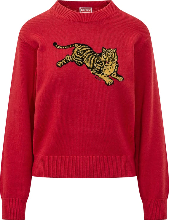 Kenzo Maglia Jumping Tiger con Motivo Frontale