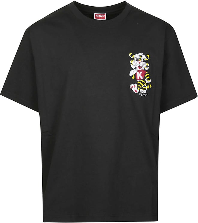 Kenzo Gots Wild Tiger Embroidered Oversize T-shirt Black