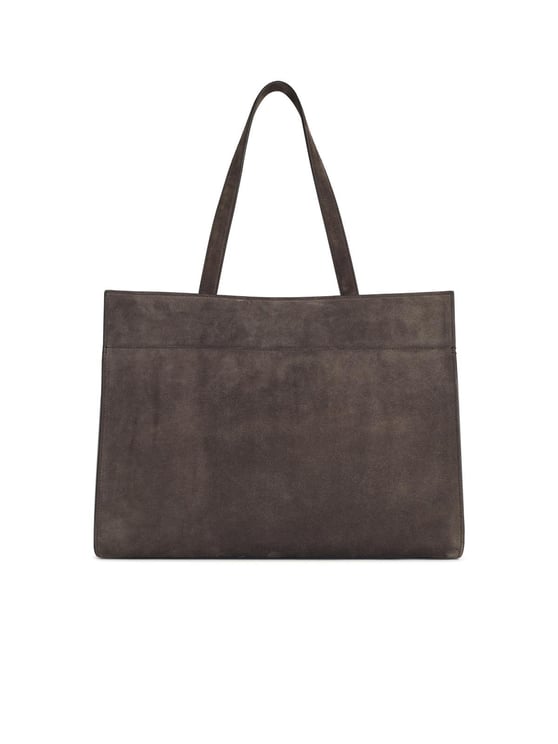 Khaite 'Crosby' Suede Cocoa Bag