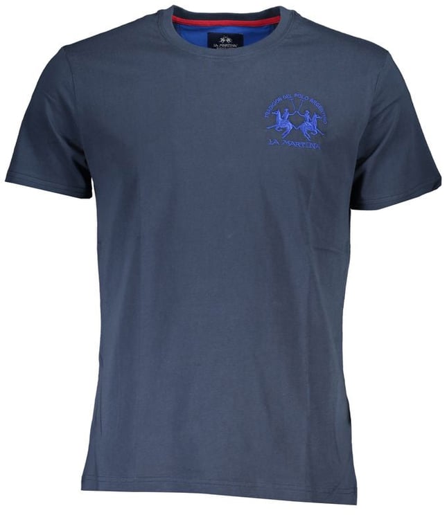 La Martina La Martina Blue Cotton T-Shirt