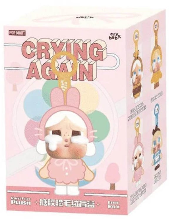 Labubu Pop Mart CRYBABY Crying Again Series-Vinyl Face Plush Blind Box