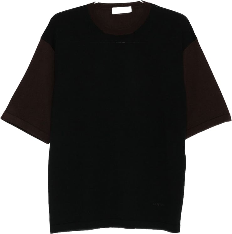 Lanvin Contrasting Panel Cotton T-Shirt