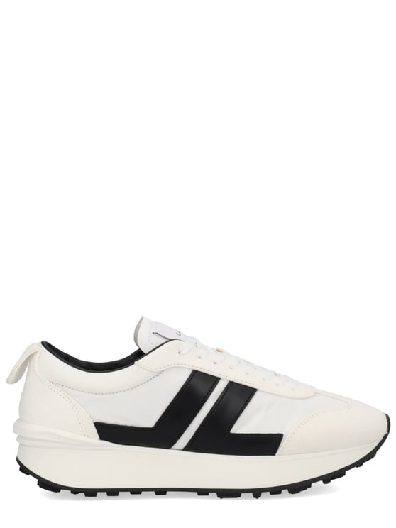 Lanvin White Leather Bumpr Geometric Sneakers