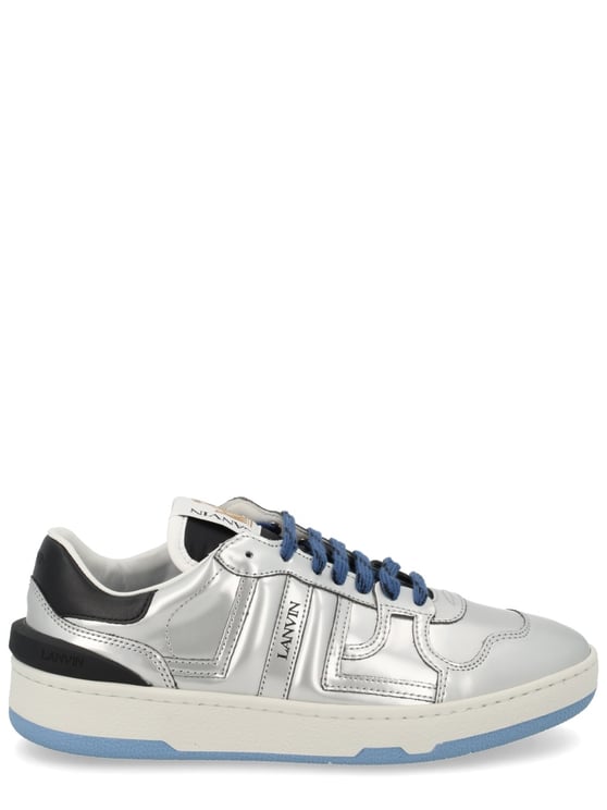 Lanvin Silver Clay Reflective Low-Top Sneakers