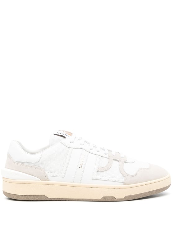 Lanvin White Clay Sneakers Textured Panel Sneakers
