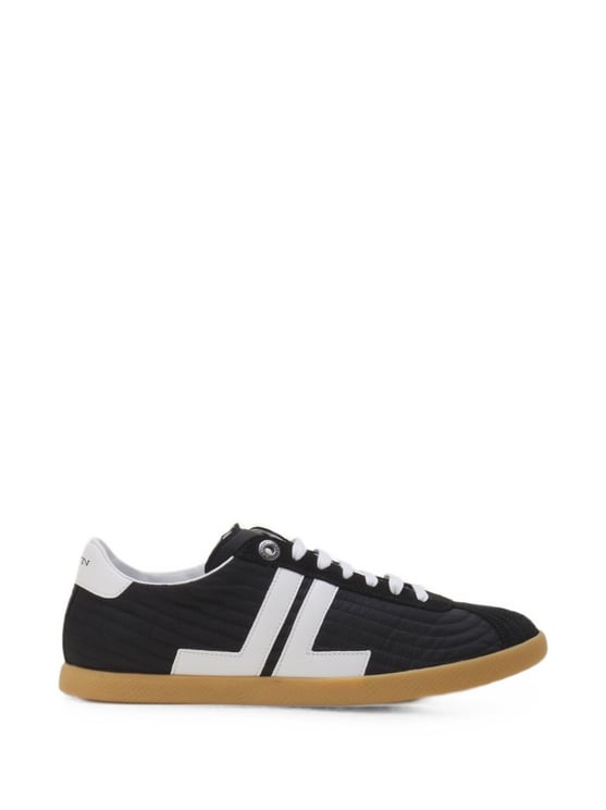 Lanvin Black Quilted Side Stripe Sneakers