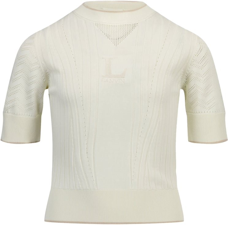 Lanvin Lanvin Kinder Meisjes T-Shirt in Ecru
