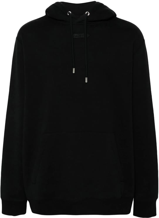 Lanvin Black Patch Relaxed Fit Cotton Hoodie