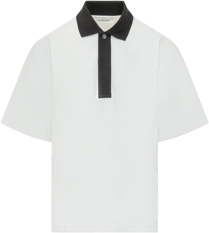 Lanvin Pique Jrsy Collar Polo