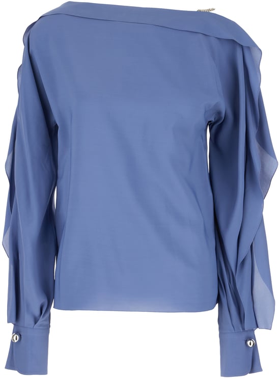 Lanvin Lanvin Cerulean viscose blend blouse