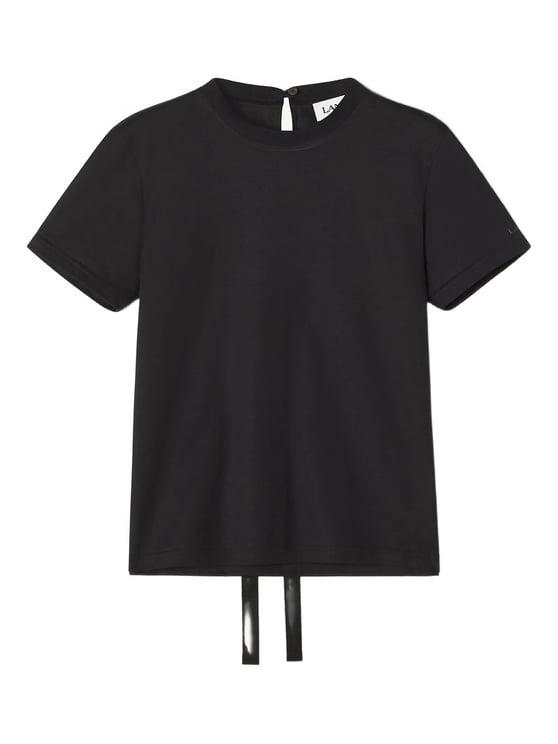Lanvin Black Knot Detail Cotton T-Shirt