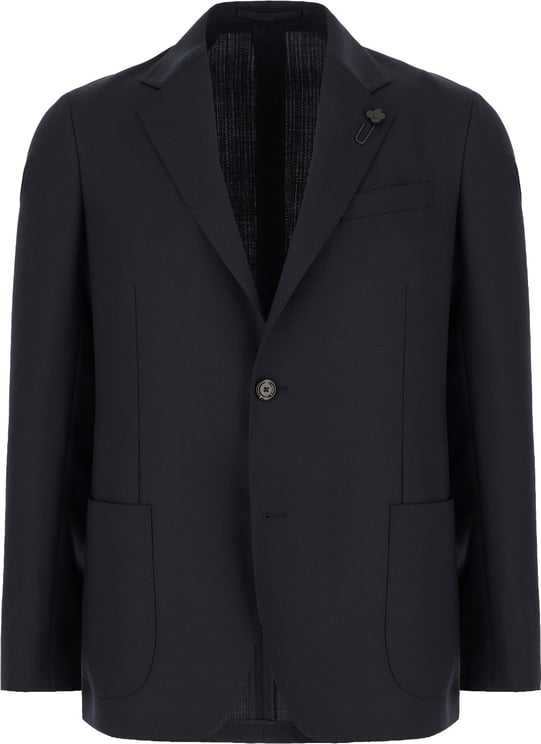 Lardini Lardini Midnight blue polyester blend blazer